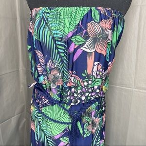 Beach Break floral jumpsuit romper sz M